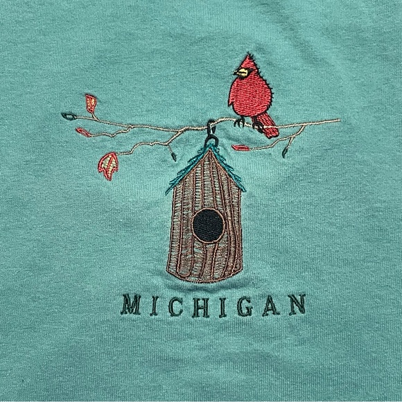 Vintage 90s Michigan Bird House Tshirt Size Large - Picture 3 of 5